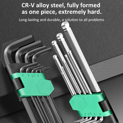 9-Piece L-Shaped Hex Key Set
