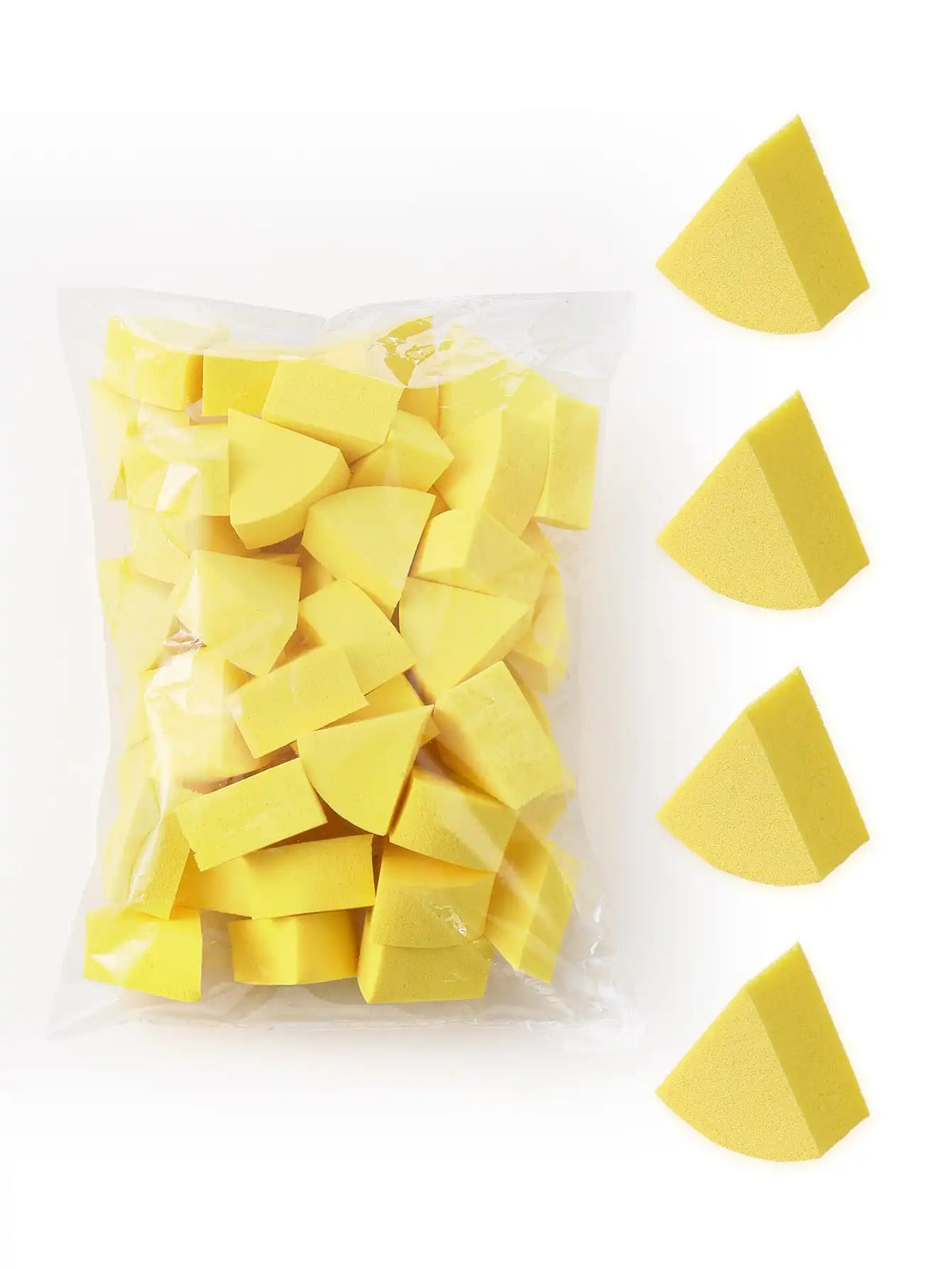Professional 50 Pieces Fan Shaped Applicator Set – Precision Cosmetic Puffs for Powder & Concealer