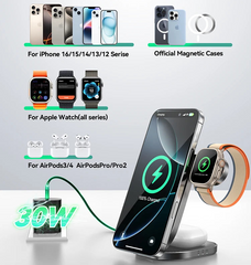 Qi2 3 in 1 Wireless Charging Station  For Apple