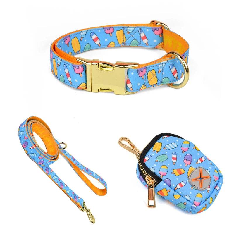 Adjustable Dog Collar & Leash Set with Waste Bag - SnaggIt