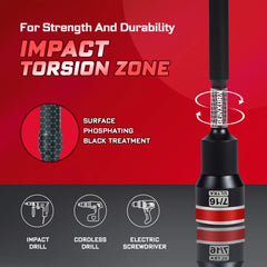 Impact Nut Driver Set – 6” Long Metric Nut Setters 8/10/13mm with Portable Storage Case