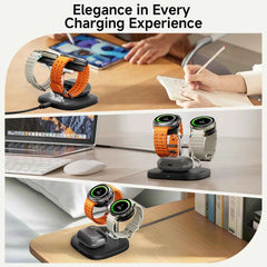 Dual Samsung Watch & Buds Wireless Charging Station | Galaxy Watch Ultra 8 Classic 7 Buds 3 Pro