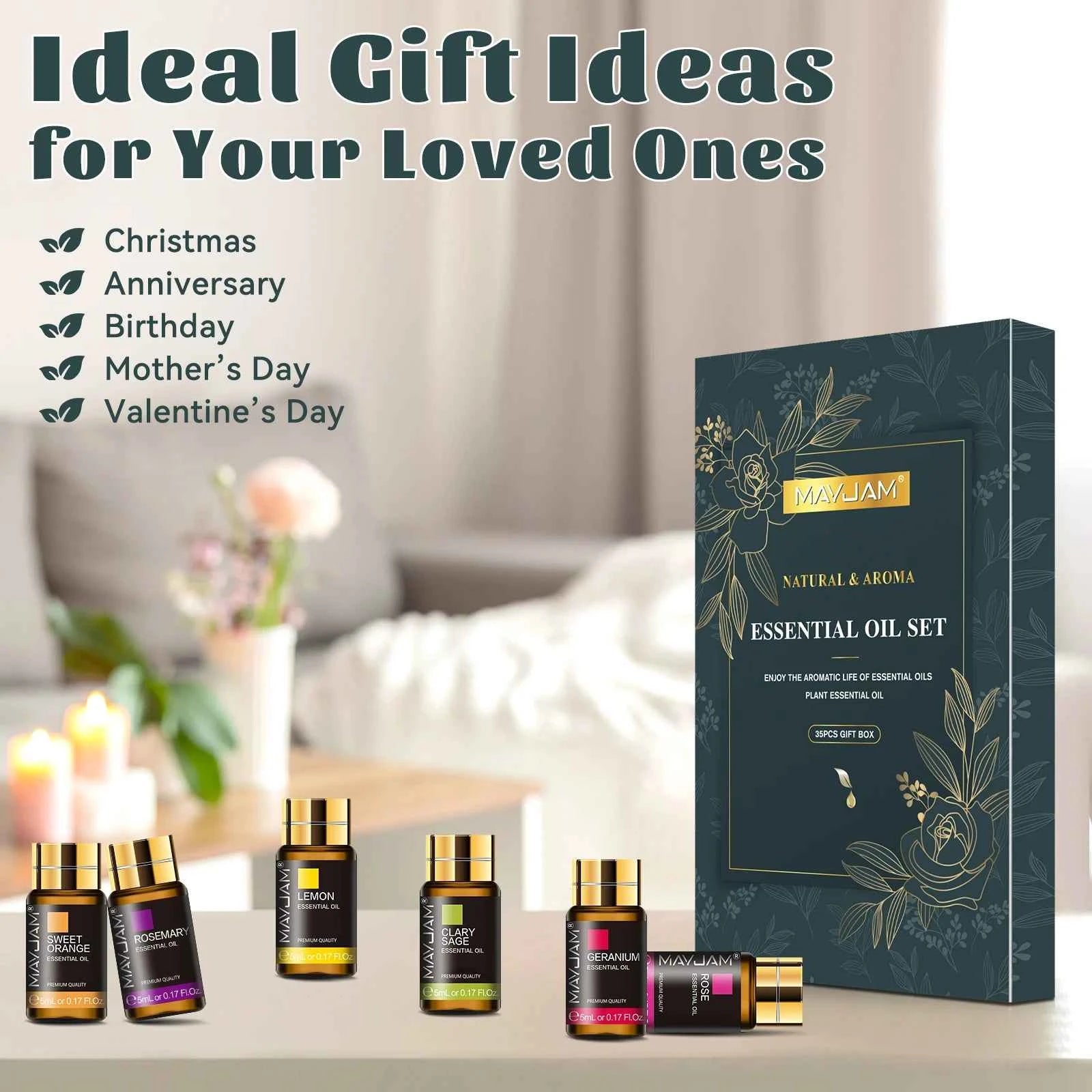 35 Bottle Master Essential Oil Library – 100% Pure Botanical Collection for Diffusion, Artisanal Crafting & Wellness