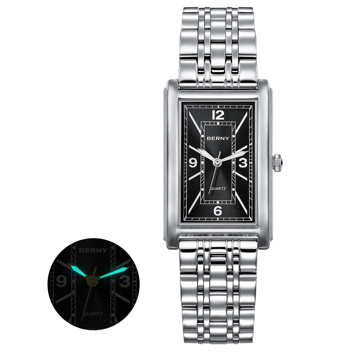 Rectangular Luxury Quartz Watch