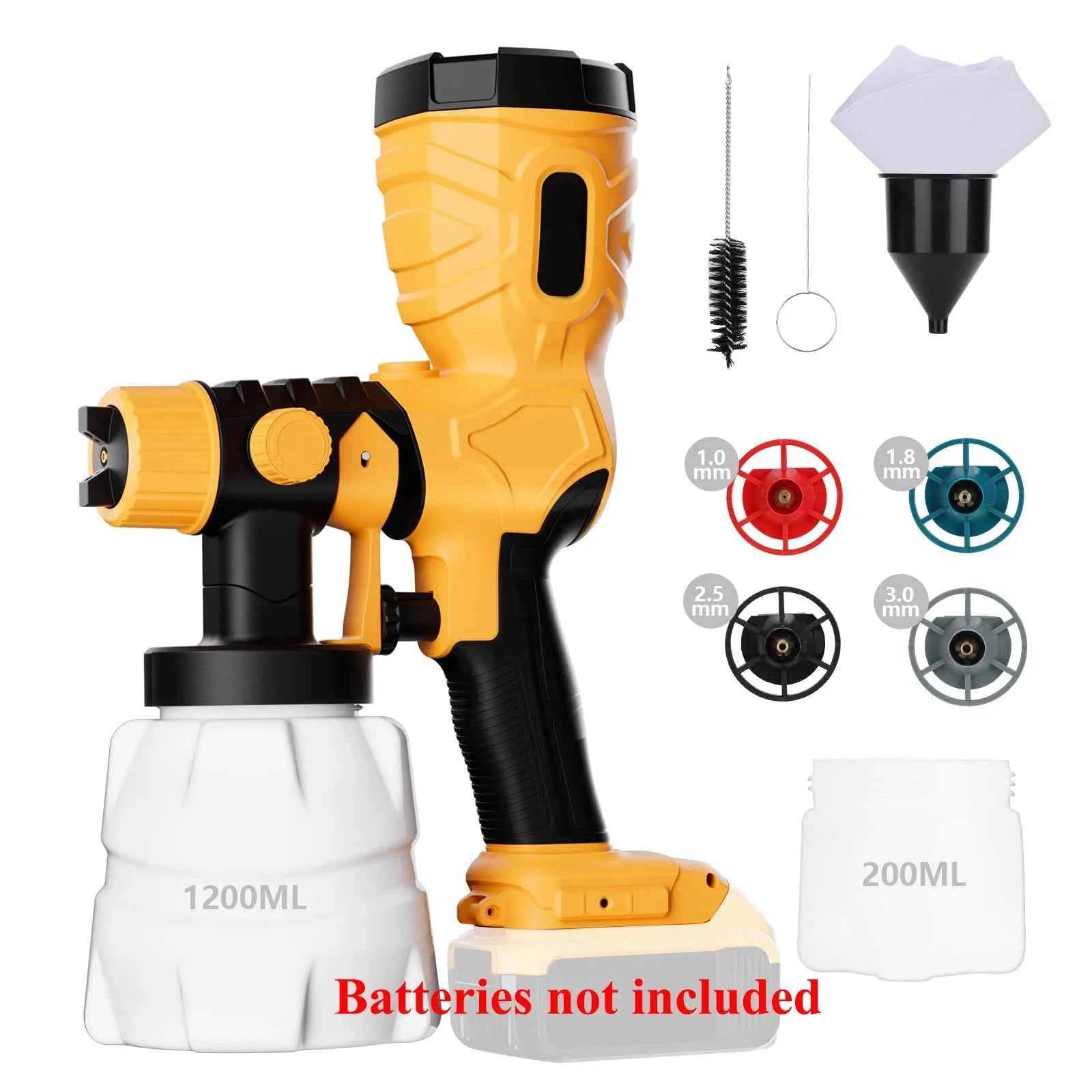Cordless HVLP Paint Sprayer – 300W Electric Spray Gun for 18V/20V Batteries