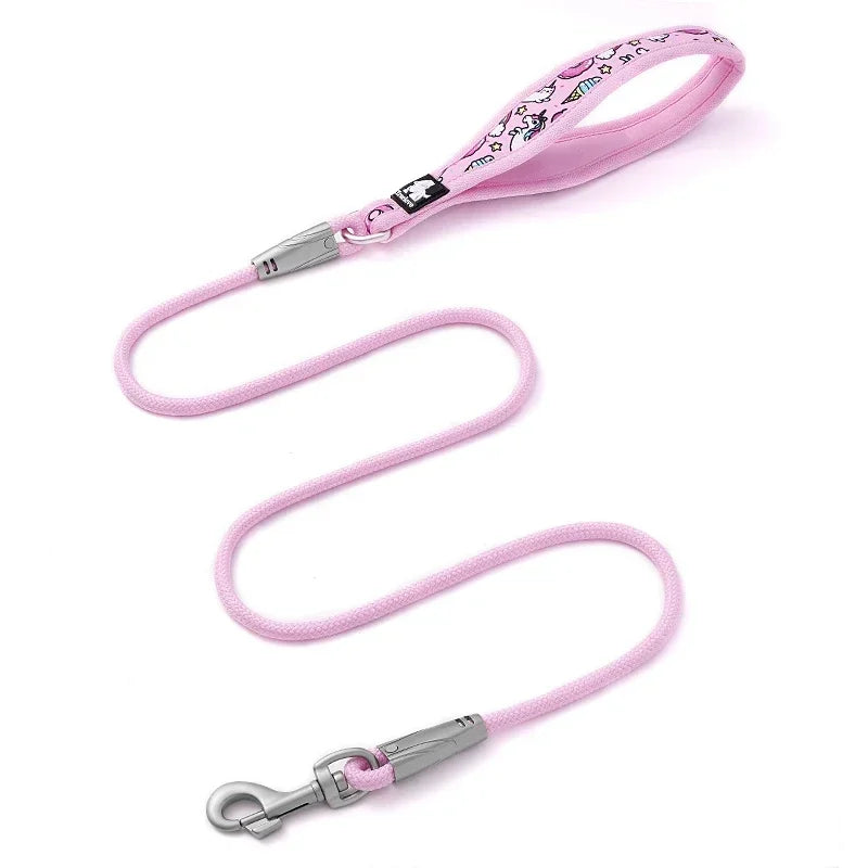 Floral Printing Pet Leash – Padded Handle & Reflective Safety by Snagg A Leash