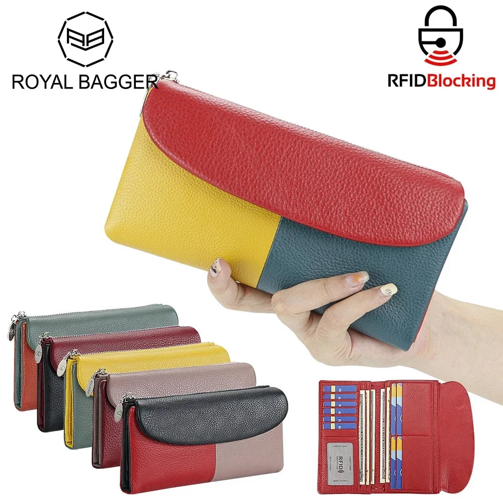 Royal Bagger RFID Long Wallet for Women