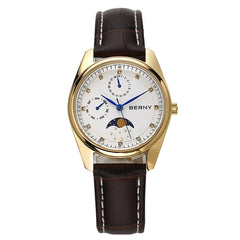 BERNY Women’s Moon Phase Quartz Watch