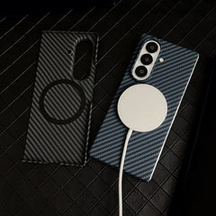 Carbon Fiber Pattern Magnetic Case For Samsung Z Fold 7 Series by Snagg A Phone Case