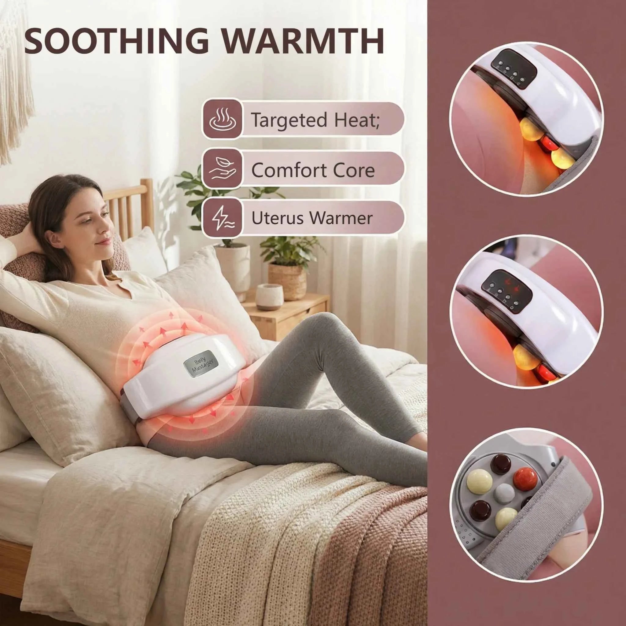 Electric Abdominal Massager – Bian Stone Belly & Stomach Therapy Device