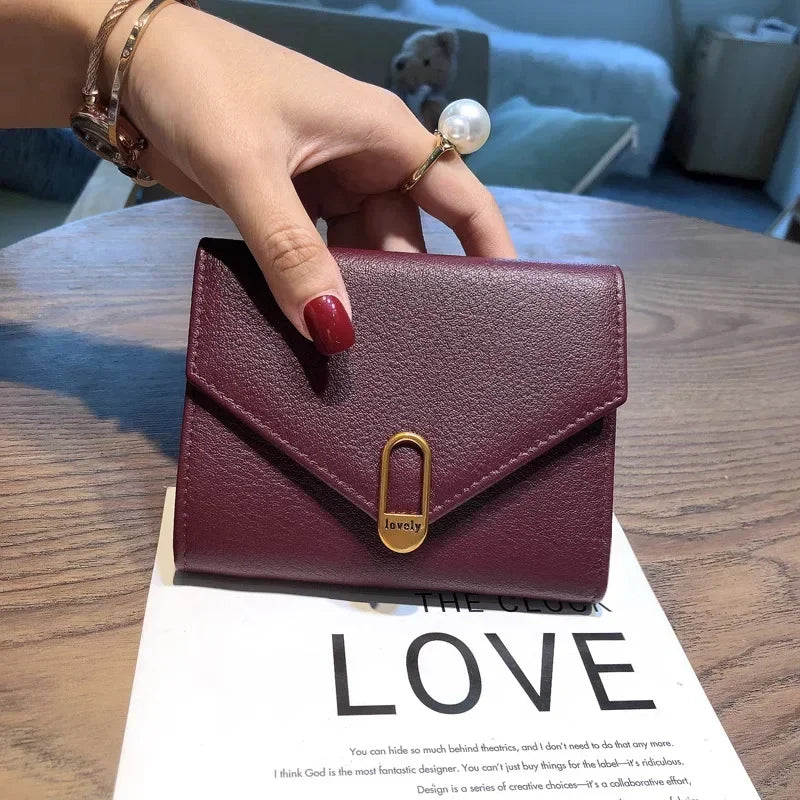 Soft Genuine Short Wallet for Women