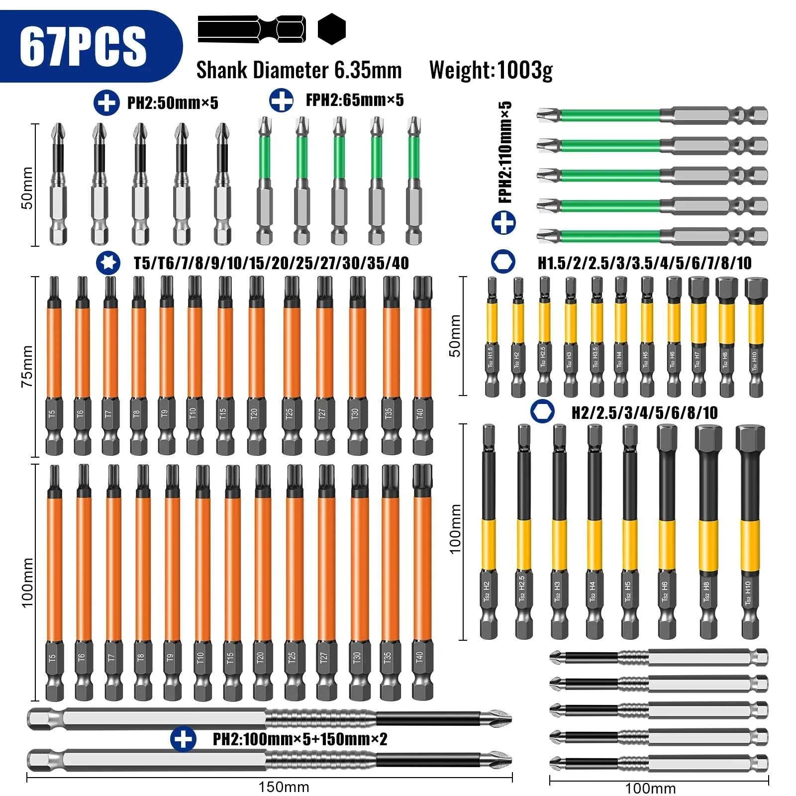 Professional Electrician Bit Set | S2 Steel Anti-Camout & Non-Slip Master Kit