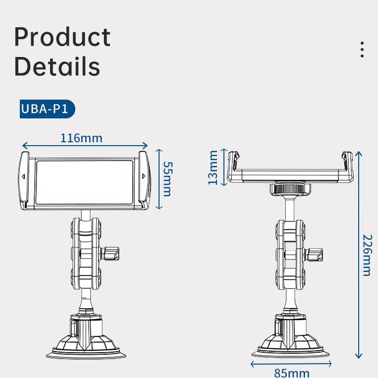 Aluminum Alloy Car Tablet Support 360° Rotation by Snagg A Tablet Holder