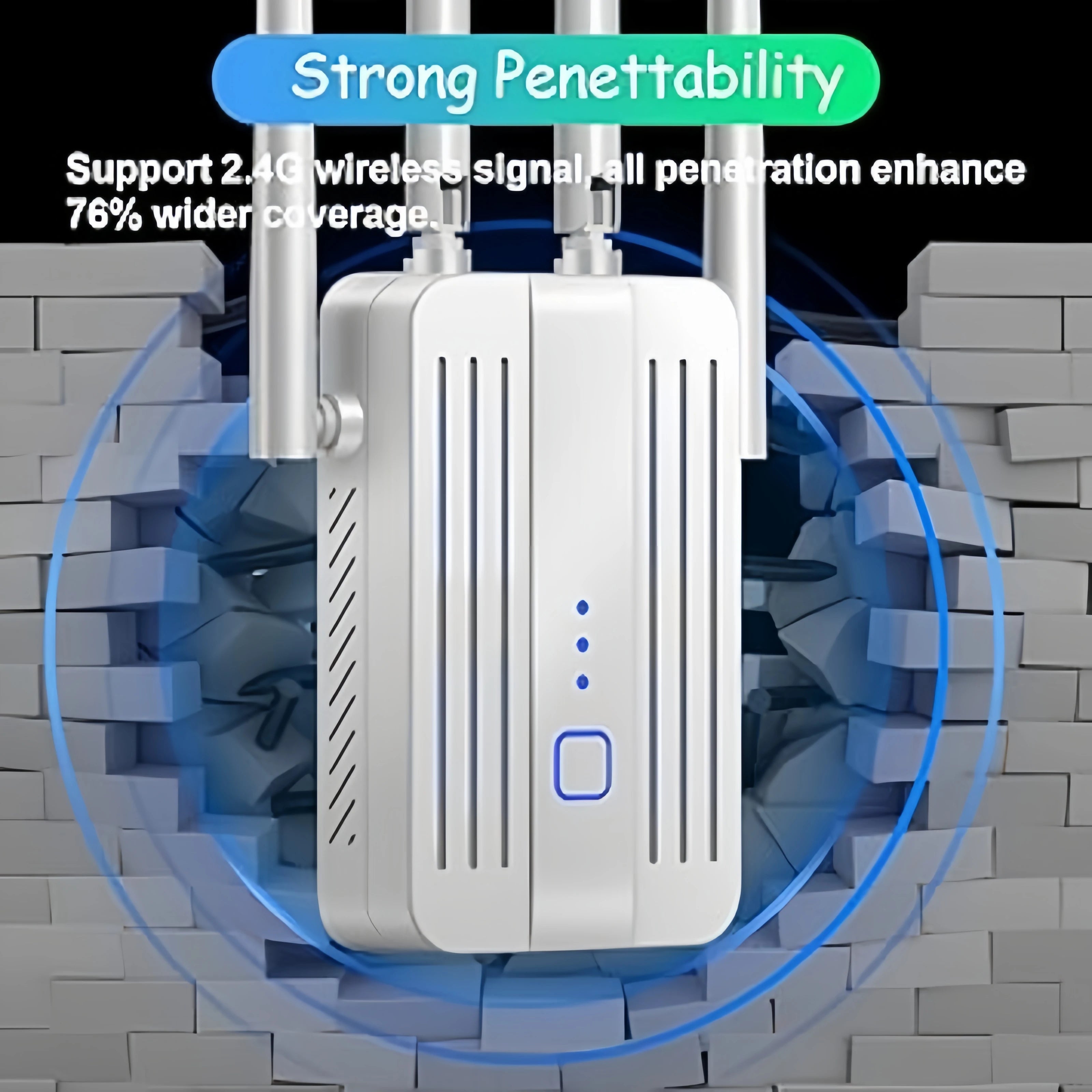 1200Mbps Dual Band WiFi Repeater – 2.4G/5GHz Signal Extender by Snagg A WiFi Booster