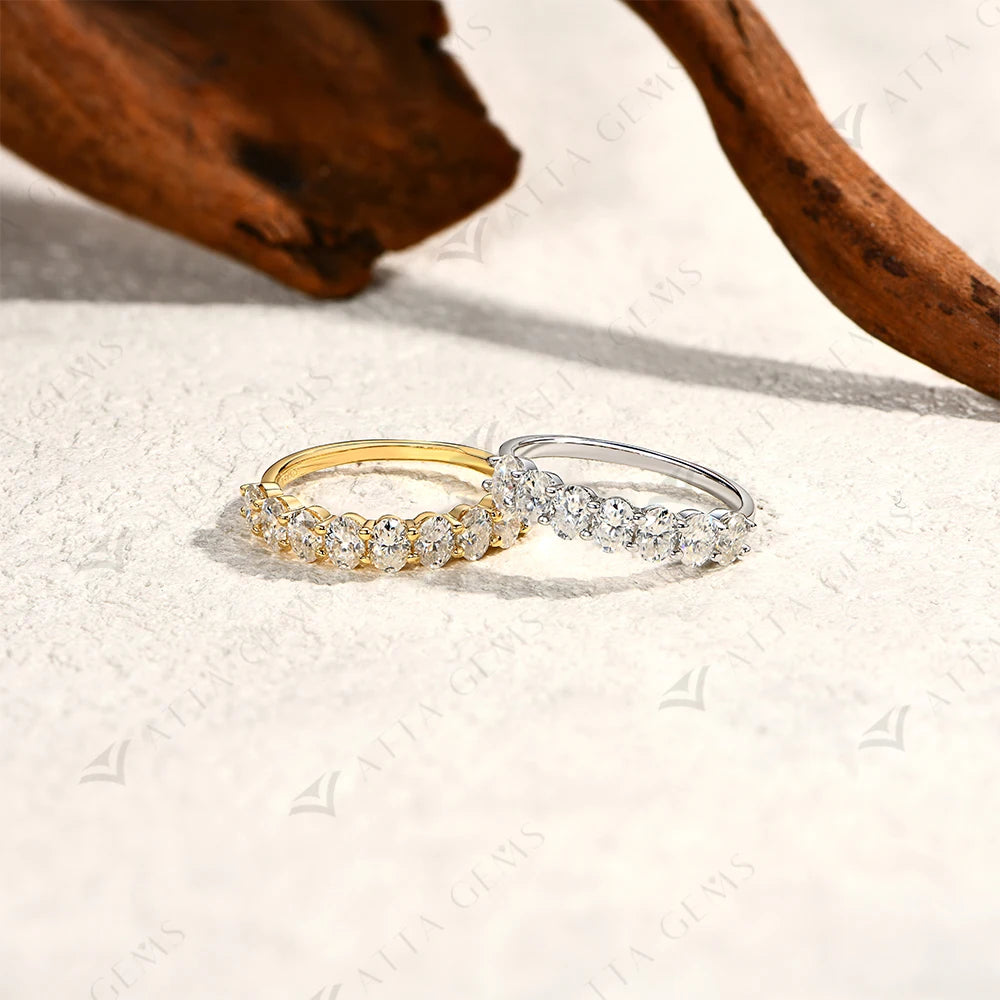 1.8CTW Oval Cut Moissanite Ring