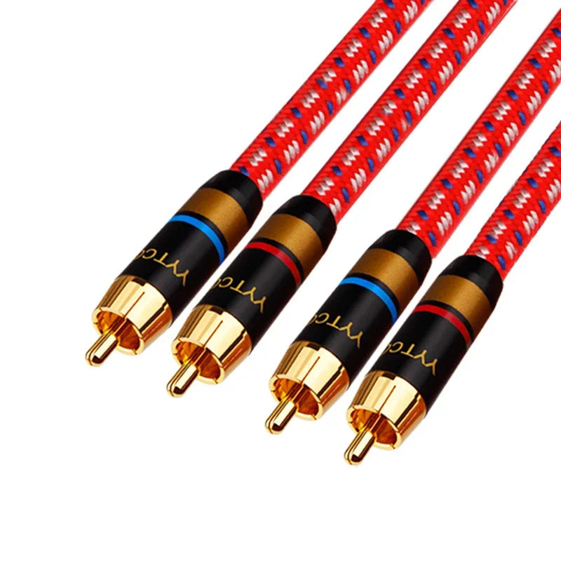 HiFi RCA Audio Cable – Premium 2RCA to 2RCA Interconnect Cable for Amplifiers, DACs, TVs & DVD Players by Snagg A Interconnect Cable