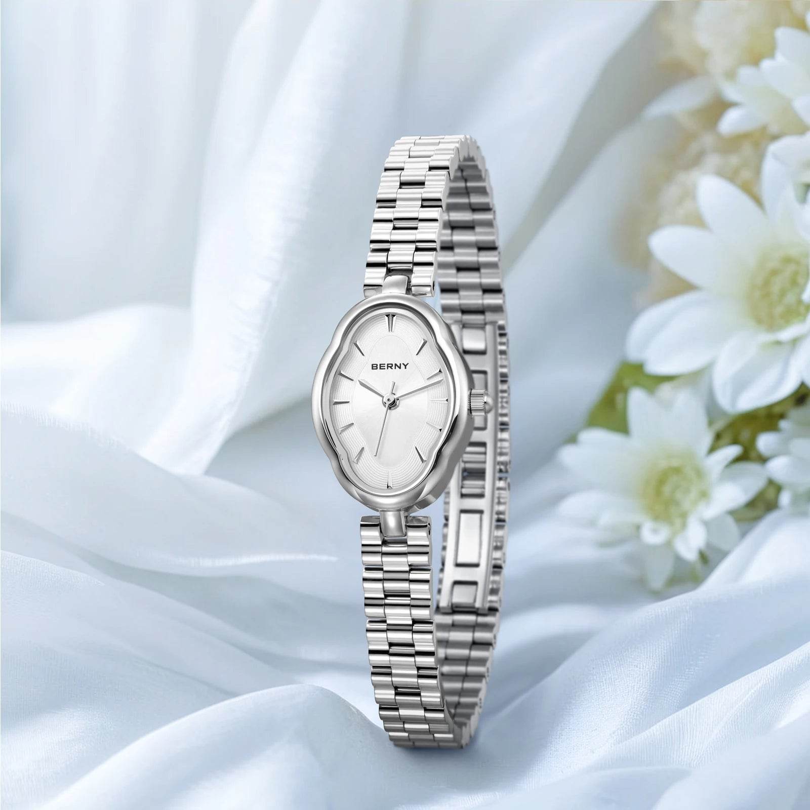 BERNY Women’s Small Quartz Watch & Bracelet Set - SnaggIt