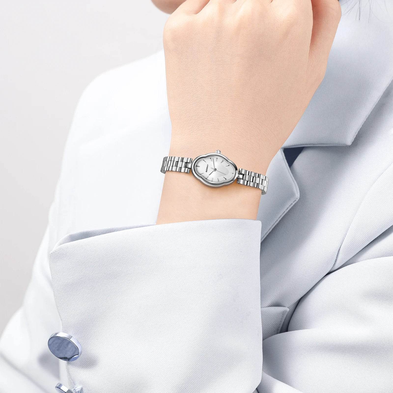 BERNY Women’s Small Quartz Watch & Bracelet Set - SnaggIt