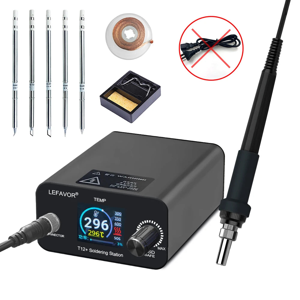 T12 75W Digital Soldering Station with Temperature Control