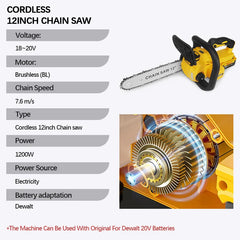 12" Cordless Chainsaw – 1200W