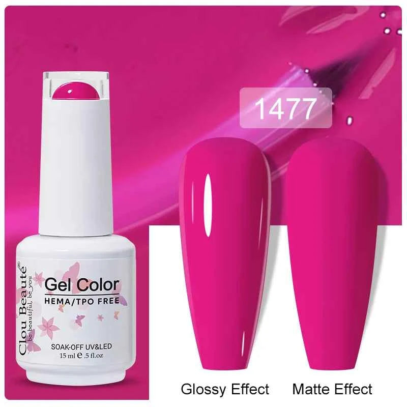 Professional 15ml HEMA & TPO Free Gel Polish – High-Performance Red & Multi Tone Semi Permanent Varnish
