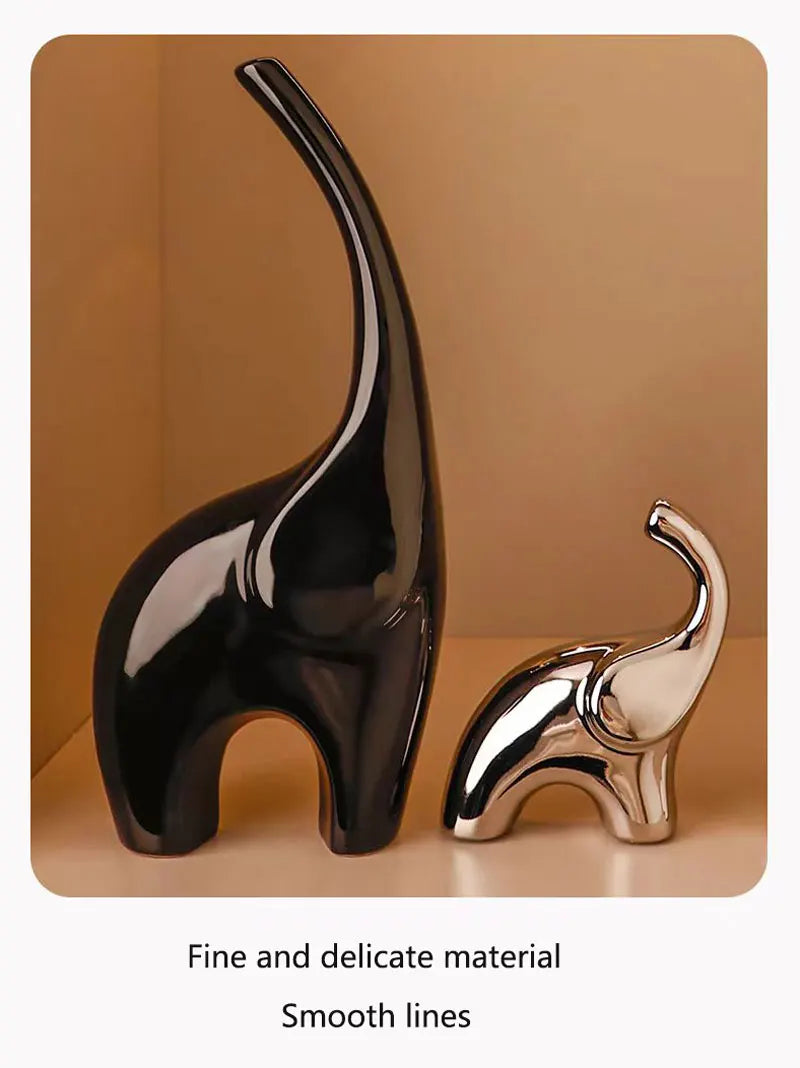 Family of Three Elephant Figurines by Snagg A Sculpture