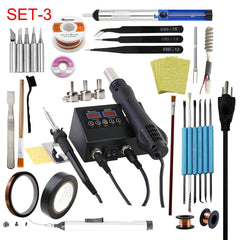 2-in-1 SMD Rework Soldering Station with Hot Air Gun & Iron - SnaggIt