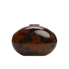 Oval Shell Acrylic Evening Clutch