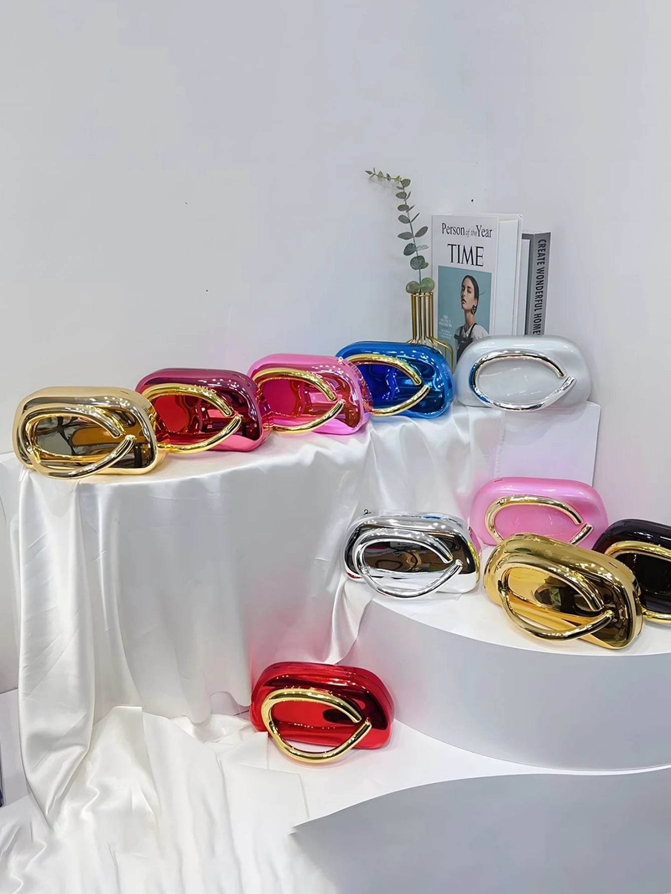 Acrylic Box-Shaped Evening Crossbody Bag - SnaggIt