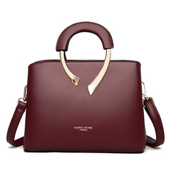 PU Leather Casual Tote Shoulder Bag