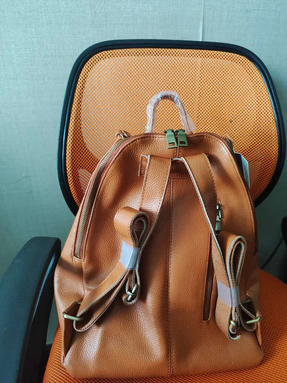 Genuine Leather Classic Backpack Purse – Roomy A4 & iPad-Fit Knapsack Satchel Rucksack for Women (0.82kg)