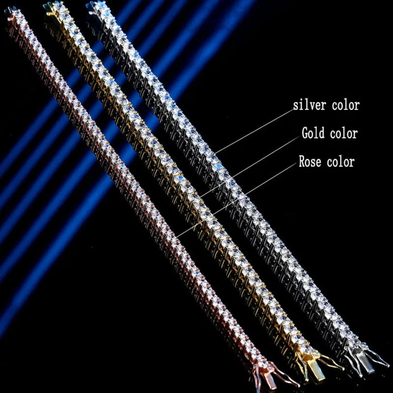 3mm / 4mm / 5mm D-Color Moissanite Tennis Bracelet - Bracelets