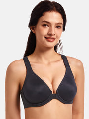Front Closure Plunge Bra | Seamless Underwire Racerback Full Coverage