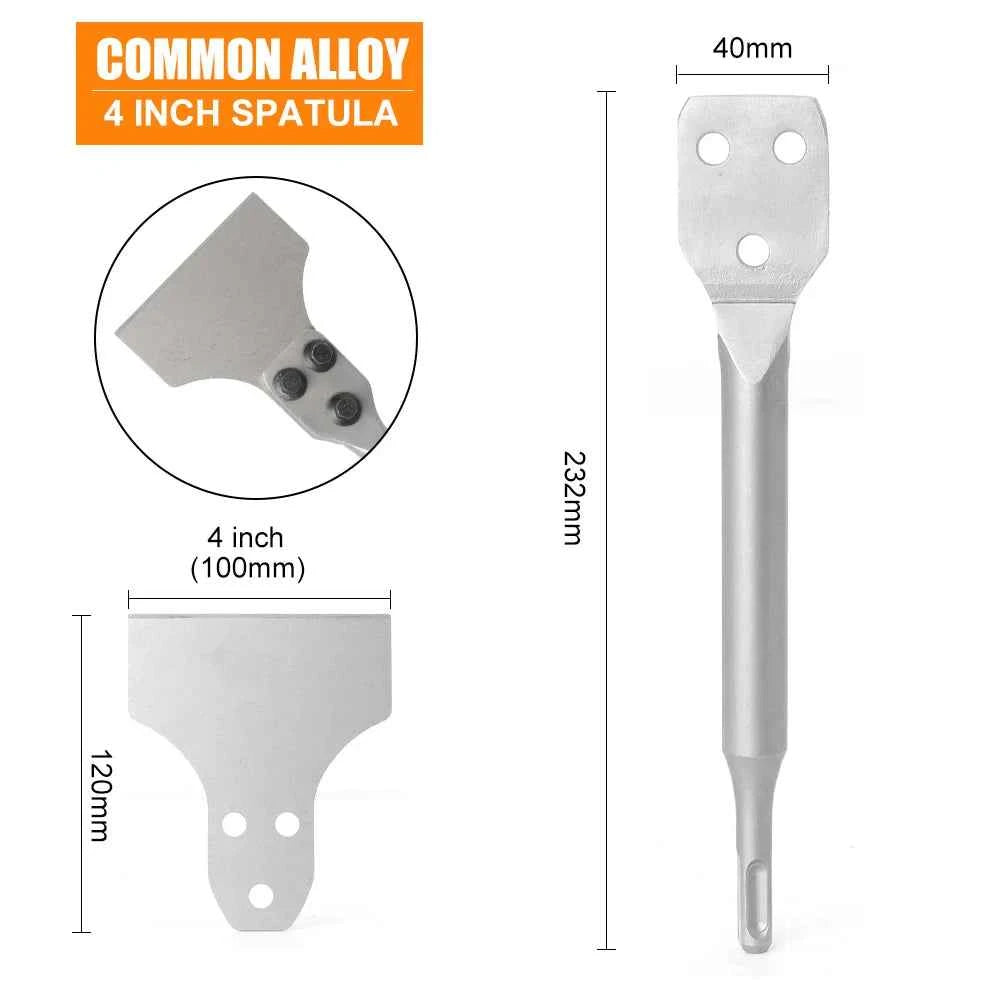SDS Plus Heavy Duty Floor Scraper | Replaceable Scaling Chisel for Tile, Adhesive & Concrete Removal