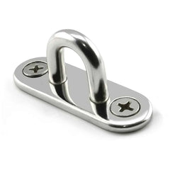 Stainless Steel Elliptical Wall Hooks | Heavy-Duty U-Shaped Eye Plates 2/5/10pcs M5–M12