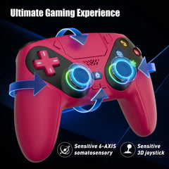 G5 RGB Wireless Controller | Dual Vibration & Macro/Turbo for PS5 & PC