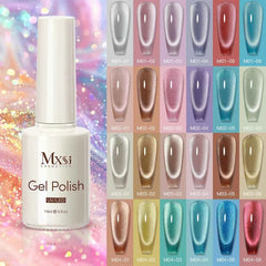 Professional 15ml Magnetic Crystal Cat Eye Gel Collection – 6 Piece High Pigment Red & Pink Reflective System