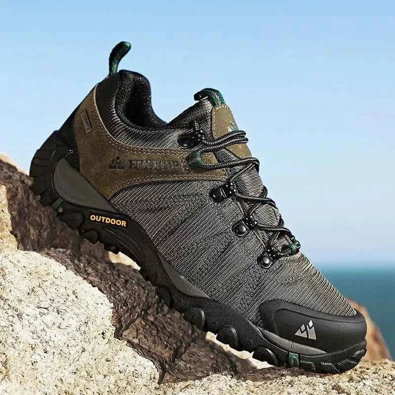 Men's Four-Season Hiking Shoes – Genuine Leather Upper, EVA Insole & Rubber Sole