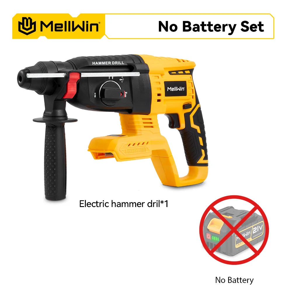MELLWIN 26mm 1680W Brushless Rotary Hammer Drill