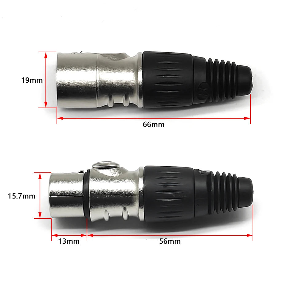 20 Pack XLR 3 Pin Microphone Connectors by Snagg A Cable Plug