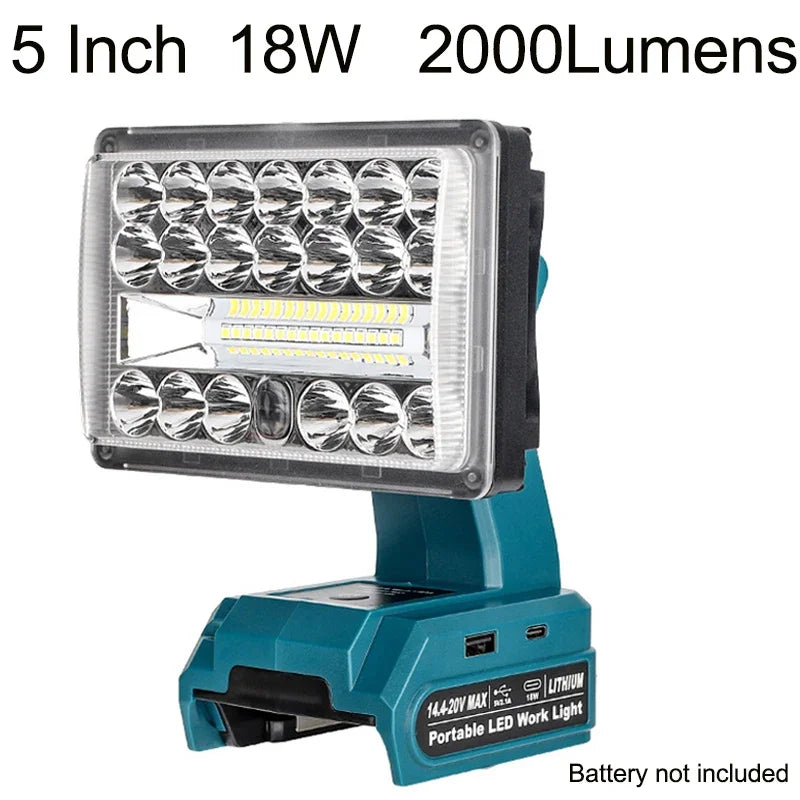Spot and flood LED work light for Makita 18V batteries – image 8