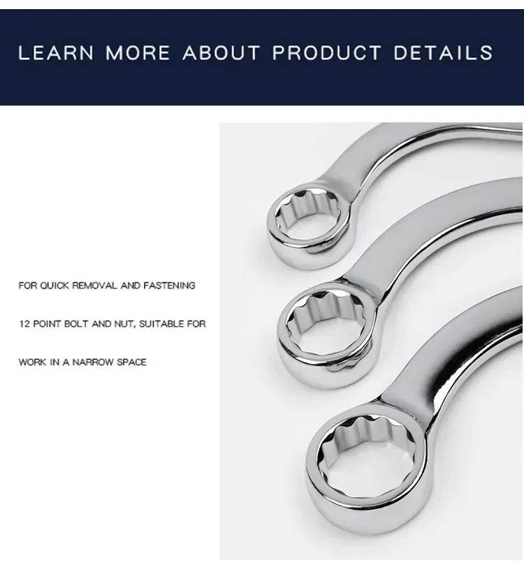 5-Piece S-Type Double-Ended Box Wrench Set - SnaggIt