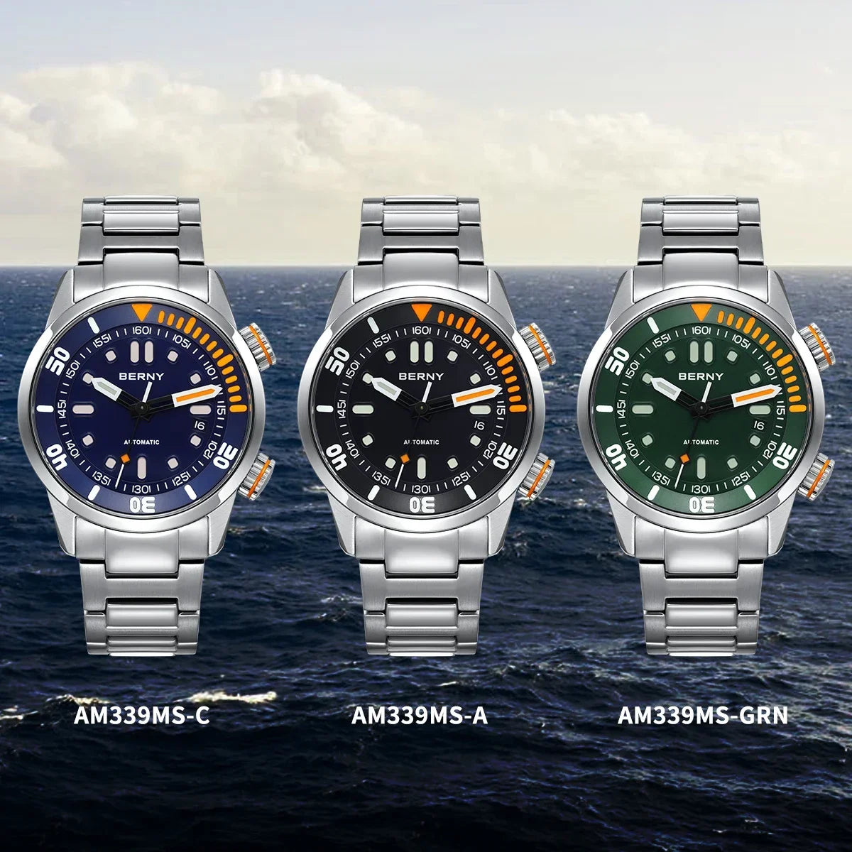 BERNY Automatic Dive Watch for Men