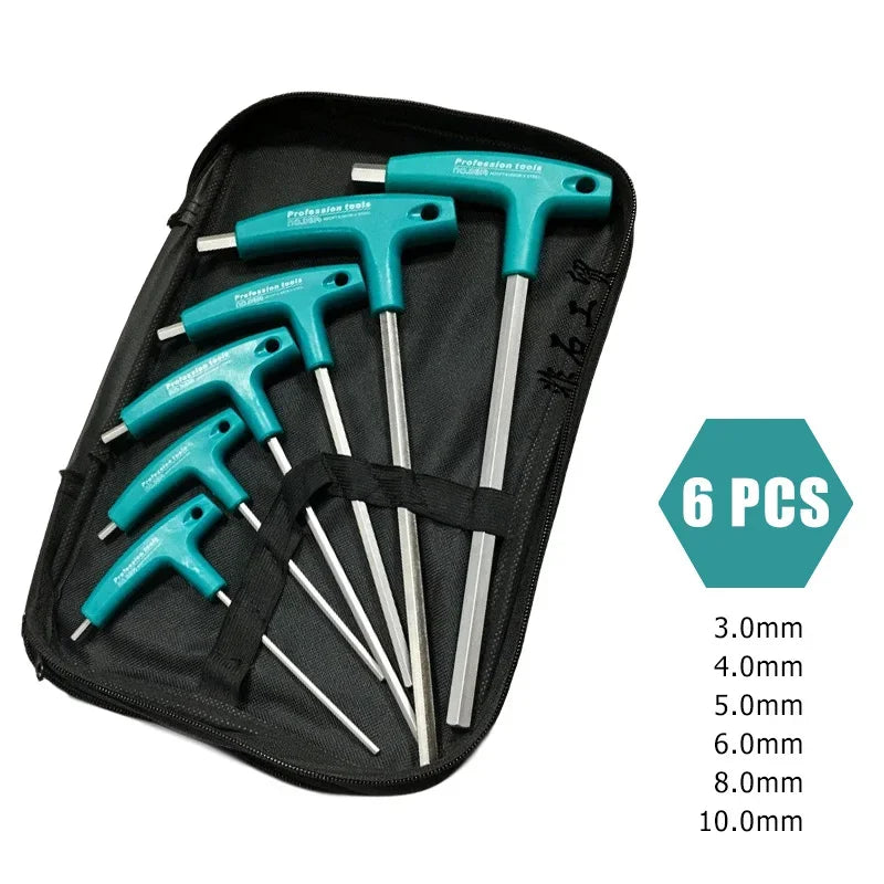 6/9 Piece T-Handle Allen Key Wrench Set