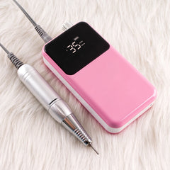 Professional 35,000 RPM Desktop Rechargeable Nail Drill – High Torque Cordless Manicure & Pedicure Station