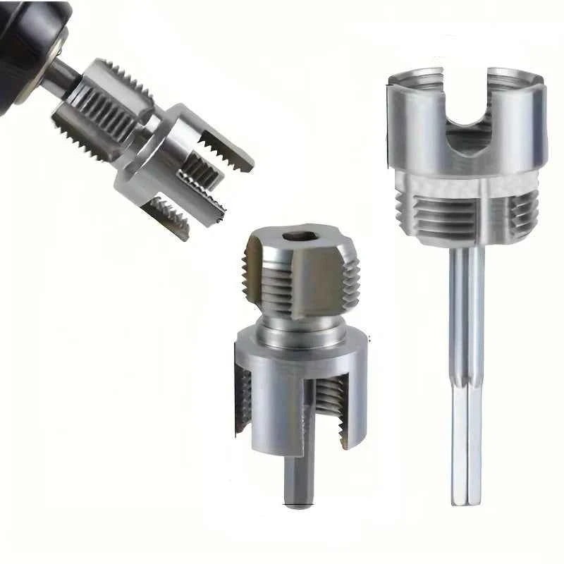 3 Pcs Heavy Duty Pipe Threading Tool Kit | Internal & External Threads for 1/2", 3/4" & 1" Pipes