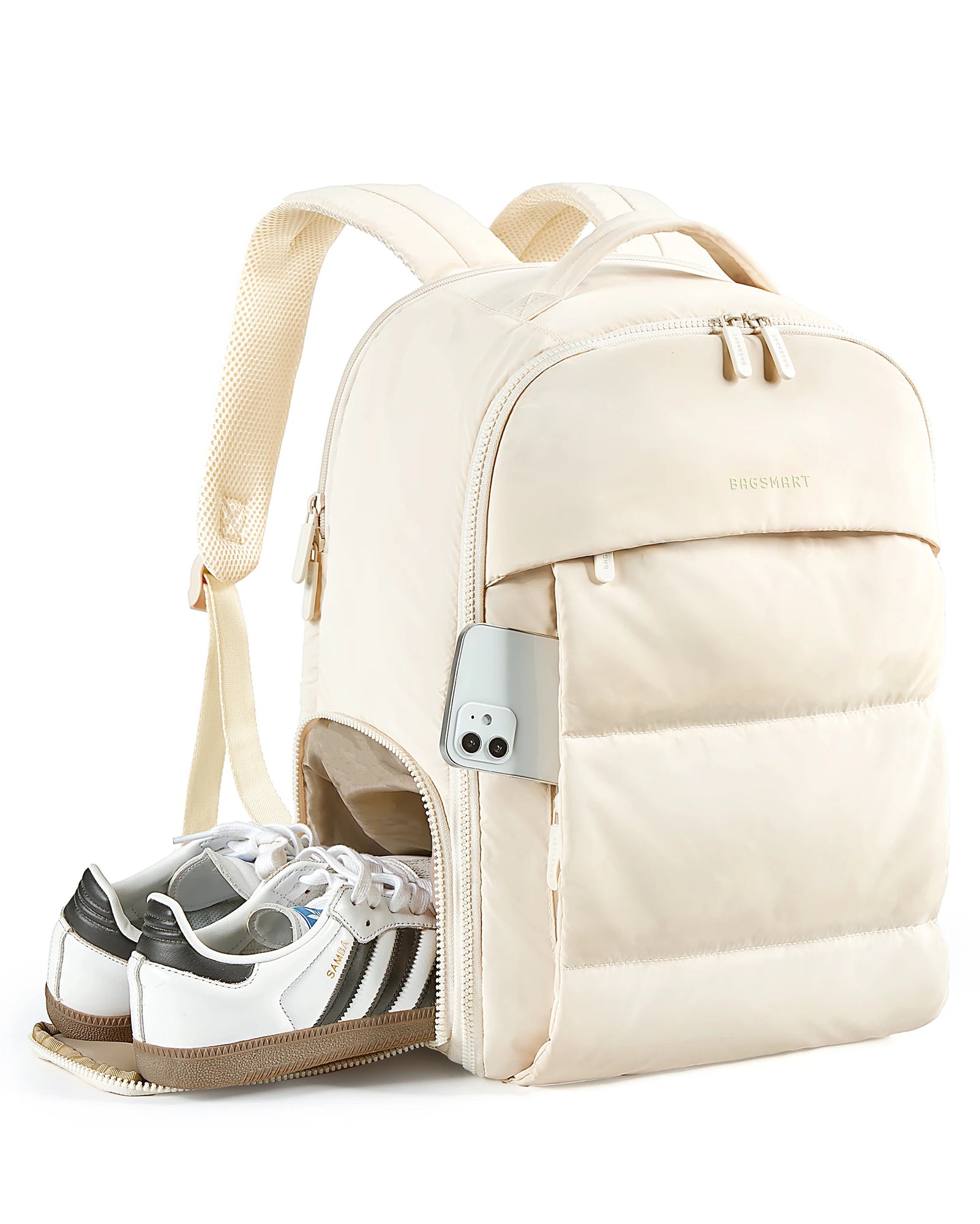 Women's Airline-Approved Travel Backpack 15.6" – Water-Resistant Carry-On with Shoe Compartment (36–55L)