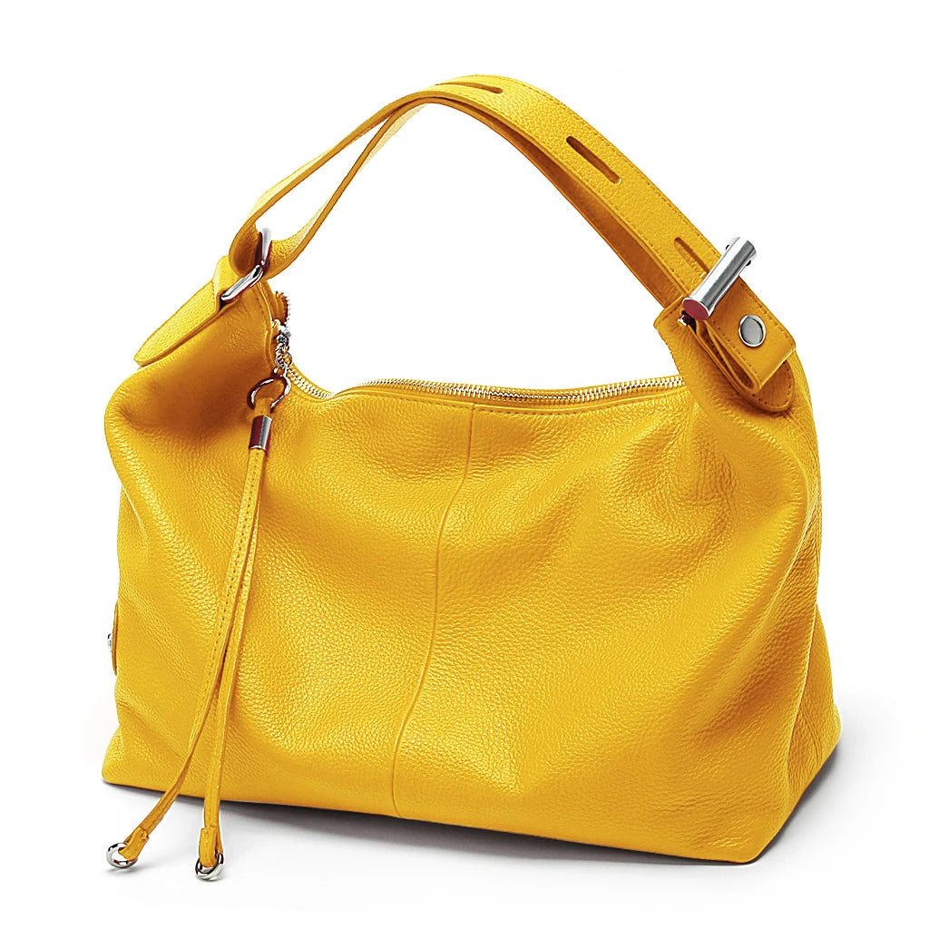 100% Genuine Leather Large Hobo Tote Bag – Women's Top Handle Shoulder Bag & Underarm Purse (0.74kg)
