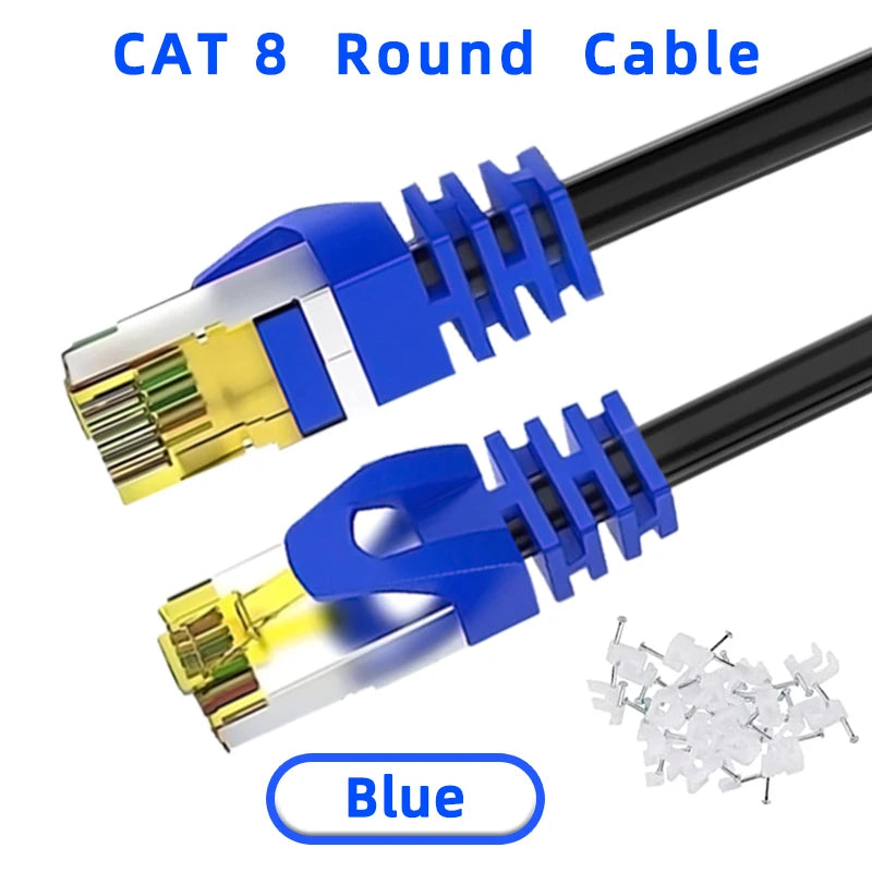 Cat8 Ethernet Cable – Shielded High-Speed 40Gbps 2000MHz by Snagg A Network Cable