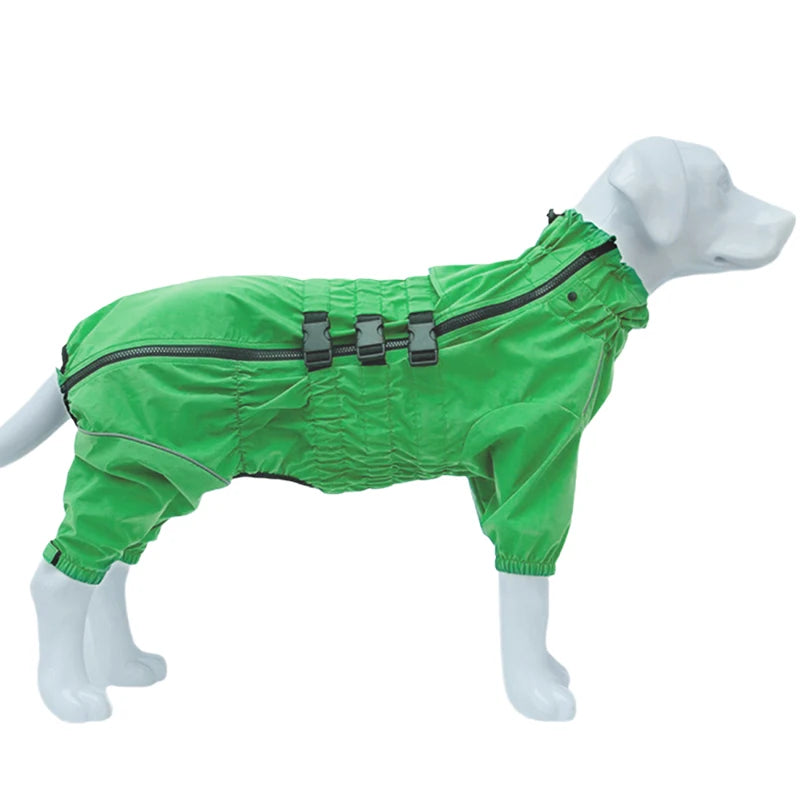 Waterproof 4-Leg Dog Raincoat Jumpsuit by Snagg A Raincoat